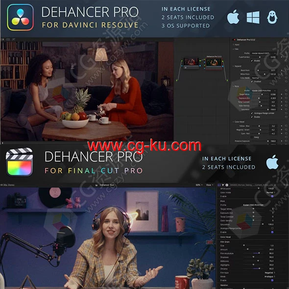 胶片模拟视频调色插件 Dehancer Pro 达芬奇/FCPX/AE/PR Win/Mac破解版的图片1