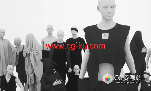 22个人体姿势3D模型C4D/FBX格式的图片1