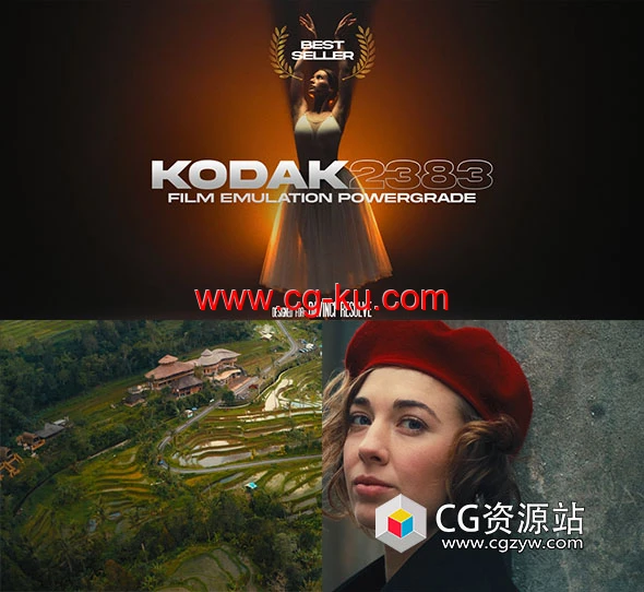 达芬奇调色节点-柯达2383光晕发光颗粒电影胶片模拟 Kodak 2383 Cinematic PowerGrade的图片1