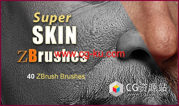ZBrush 41组逼真人体皮肤脸部笔刷预设的图片1