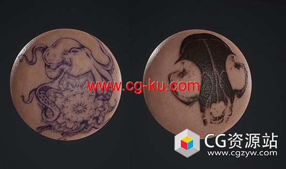 Substance Painter纹身智能材质 Tattoo Generator的图片2