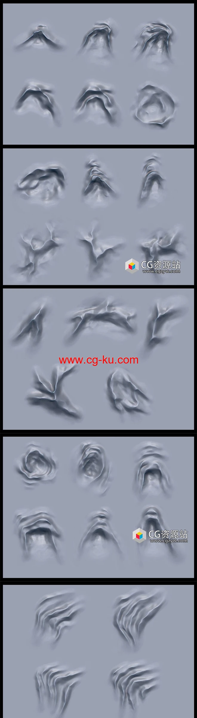 27组金属凹痕表面Zbrush笔刷预设的图片2