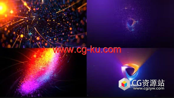 AE模板-粒子拖尾汇聚Logo动画 Particles Trail Reveal的图片1