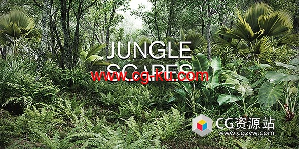 丛林植物树木景观Blender预设 Jungle Scapes的图片1