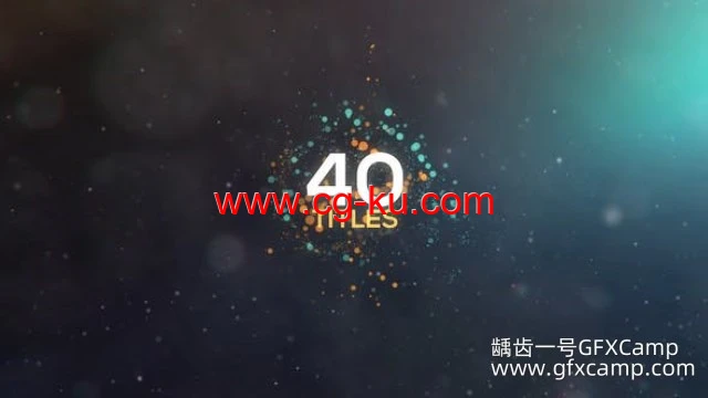 AE模板-40组粒子文字标题动画 Particles Titles的图片1