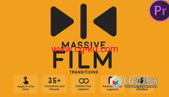 PR模板-35组炫酷复古电影胶片视频转场过渡 Massive Film Transitions的图片1
