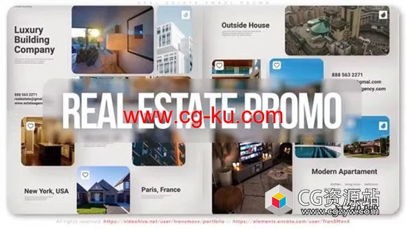AE模板-房地产楼房室内演示视频宣传包装片头 Real Estate Smart Promo的图片1
