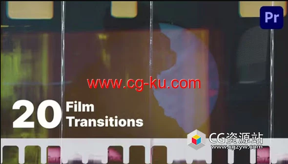 AE+PR模板-20种复古老电影胶片闪烁刮痕视频转场预设 Film Transition Pack的图片1