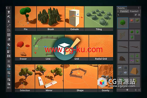 Unity关卡设计道具放置工具 Prefab World Builder V3.7.3的图片1