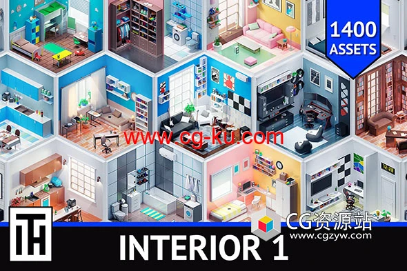 Unity建筑房间内饰资产 Interior 1 v1.0的图片1