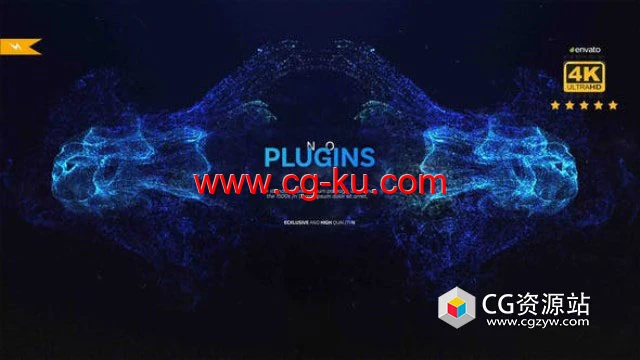 AE模板-4K抽象粒子流动背景文字标题宣传片头 Universe Titles的图片1
