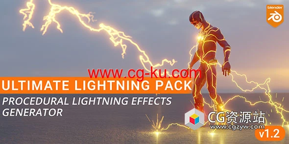 Blender预设电流闪电特效 Ultimate Lightning Pack V1.2的图片1