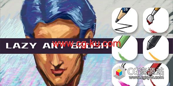 Blender艺术笔刷预设 Lazy Art Brush的图片1
