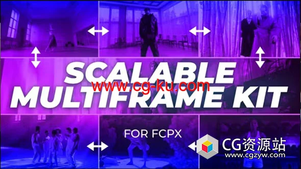 FCPX插件-响应式网格布局分屏多视频画面拼贴动画的图片1