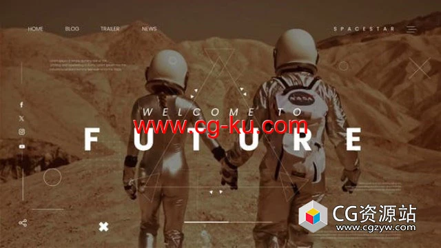 AE模板-20个科技感宇宙太空文字标题动画 Astro Space Title的图片1