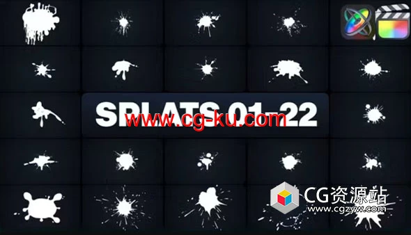 FCPX插件-22种卡通流体元素涂鸦手绘水墨油漆泼溅MG动画的图片1