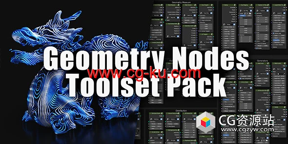 Blender 120个高级几何节点工具集资产预设 Higgsas Geometry Nodes Toolset的图片1