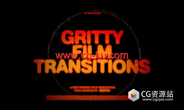 EZCO 70个复古电影过渡胶片打孔闪烁漏光质感纹理叠加视频素材 Gritty Film Transitions的图片1
