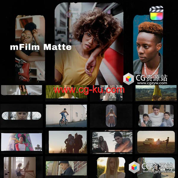 FCPX插件-82组复古分屏胶片边框遮幅特效转场遮罩预设 mFilm Matte的图片1