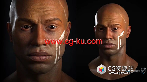 Zbrush与Mari制作逼真人物面部脸部角色模型视频教程+中英文字幕的图片1