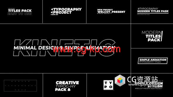 FCPX插件-11组文字标题排版动画 Typography Titles 2.0的图片1