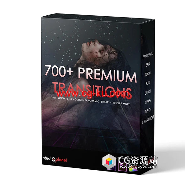 PR预设+FCPX插件-700+缩放毛刺平移过渡效果视频转场动画的图片1