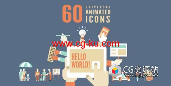 AE模板-概念场景医学家庭教育ICON图标MG动画 Animated Flat Icons Pack V2的图片1