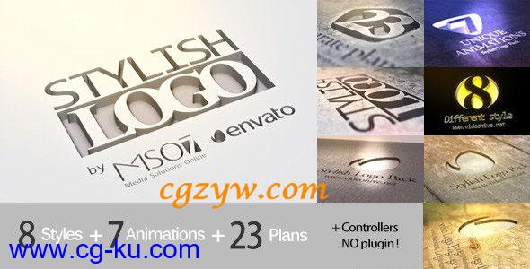 8组VideoHive 立体挤出Logo文字AE模板 Stylish Logo Pack的图片1