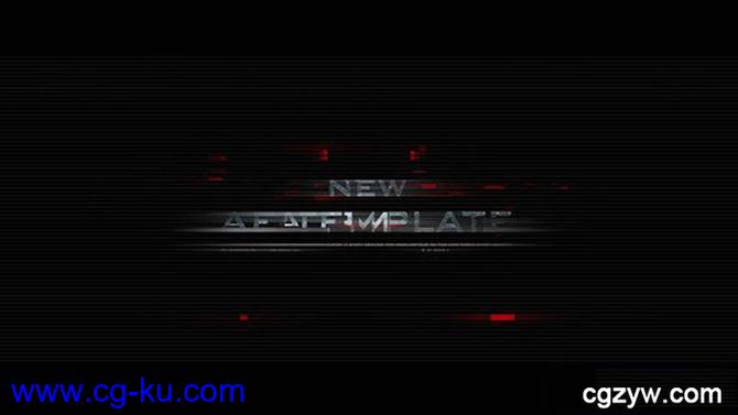 AE模板-信号噪点科幻游戏预告宣传片片头 Glitch Trailer的图片1