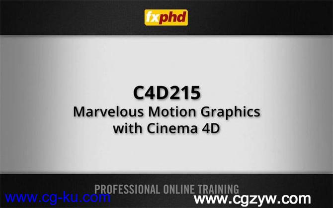 C4D高级运动图形MG教程FXPHD – C4D215 Marvelous Motion Graphics with Cinema 4D的图片1