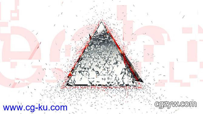 AE模板-科幻风格碎片粒子躁动Logo展示 Transformed Glitch Logo 3的图片1