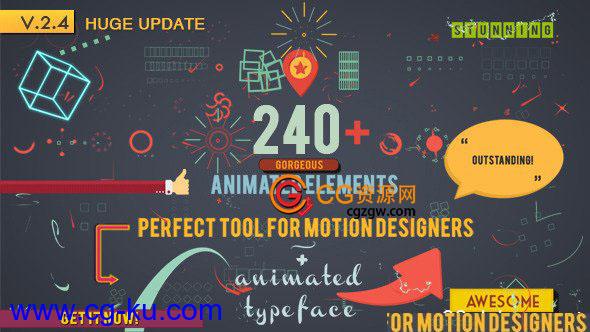 VideoHive 240个Motion运动图形元素合集的图片1