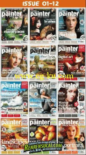 《CorelPainter官方指南书籍合辑》Corel Painter Official Magazine Issue 1-12的图片1