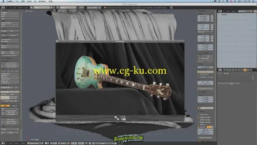 《Blender吉他渲染照明教程》CG Cookie Rendering a Guitar in Blender with Cycles的图片2