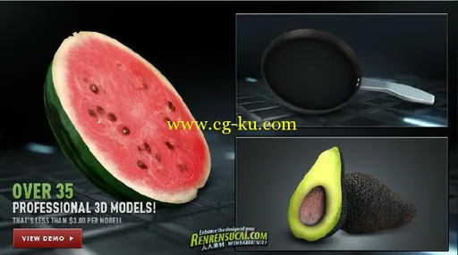 《生鲜食品水果3D模型合辑》Video Copilot Fresh Food Pack的图片3