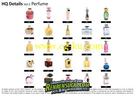 《香水化妆品高精3D模型合辑》HQ Details Vol 2 Perfume的图片2