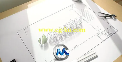 《办公设计桌面 AE模板》videohive architect logo reveal 770729的图片1