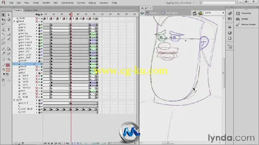 《Flash人物脸部动画制作教程》Lynda.com Rigging a Face in Flash Professional的图片2