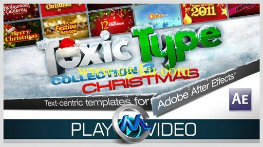 《DJ最强AE模板合辑Vol.3-圣诞特辑》DigitalJuice Toxic Type Collection 3 Christmas的图片1