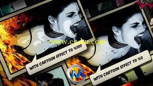 《卡通连环画片头AE模板》Videohive Comic Action Slideshow 2718009的图片2