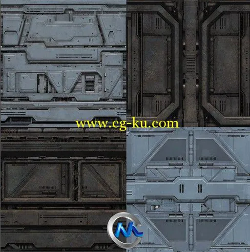 《科幻金属表片纹理贴图合辑》DOSCH Textures SciFi Textures的图片1