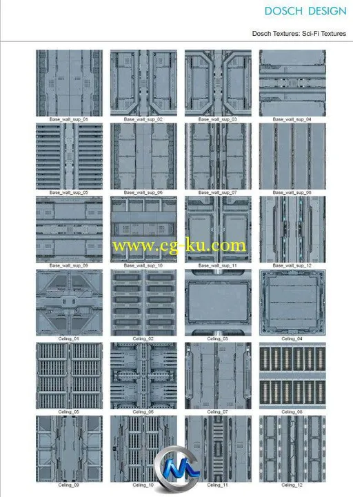 《科幻金属表片纹理贴图合辑》DOSCH Textures SciFi Textures的图片2