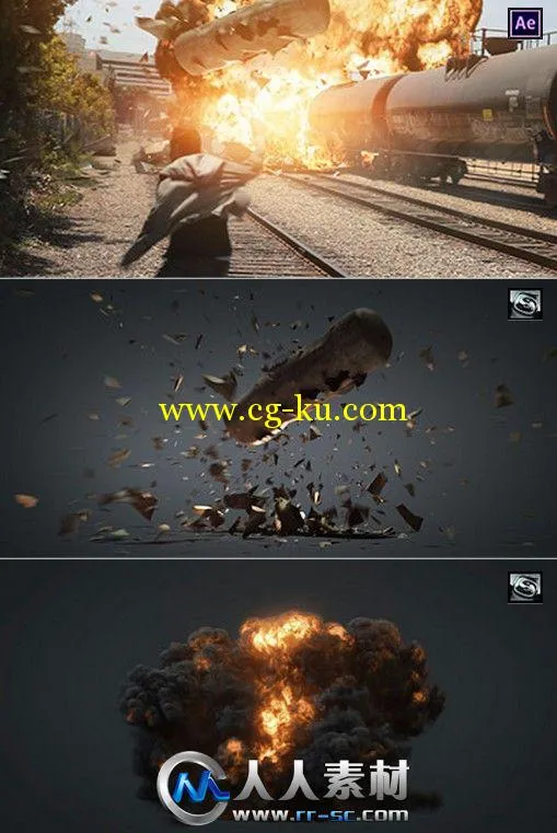 《AE火车爆炸特效制作视频教程》VideoCopilot Explosive Training Advanced Tutori...的图片2