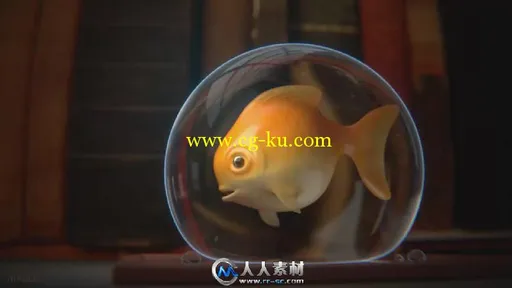 《Blender金鱼渲染视频教程》CG Cookie Rendering a Golfish in a bubble with cycles的图片1