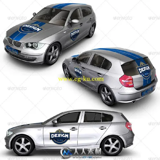 《行政与家庭轿车车体包装PSD模板》Graphicriver Executive Family Car Mock Up 22...的图片1