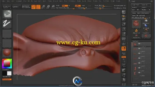 ZBrush兽人头像制作视频教程第二季 3DMotive Orc Head Zbrush vol.2的图片1