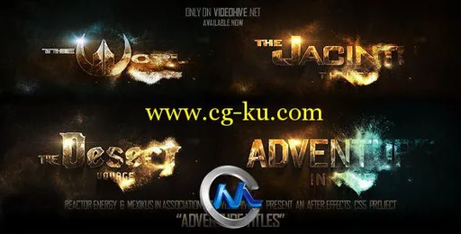 复古电影Logo演绎AE模板 VideoHive Adventure Titles 3894382 Project for After E...的图片1