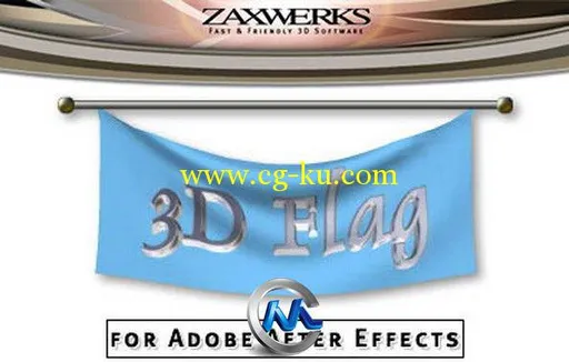 AE三维旗帜动画制作插件V3.0.1版 Zaxwerks 3D Flag v3.0.1 for After Effects CS5-...的图片1