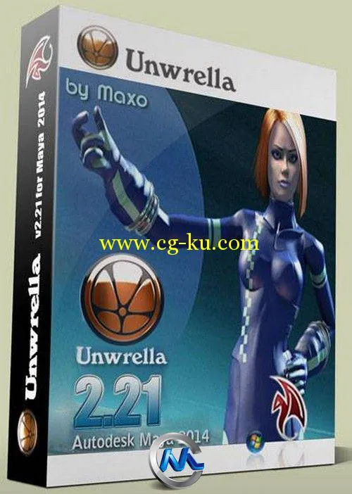 UV制作工具插件V2.21版 3D-IO Unwrella v2.21 for Maya 2011-2014 Win64的图片3