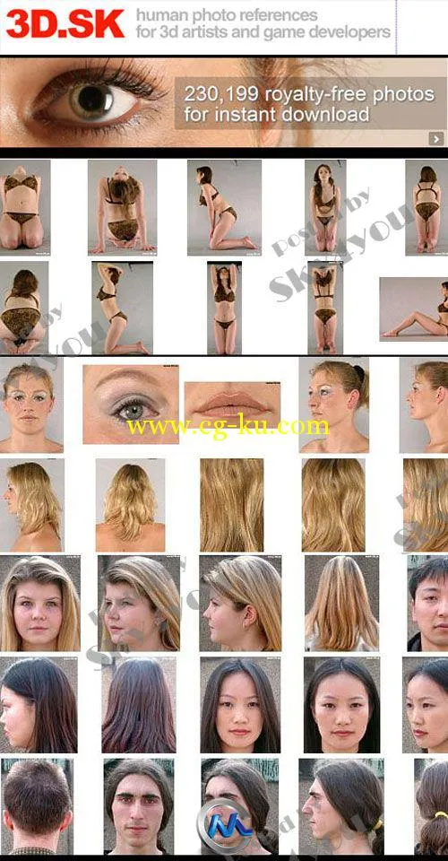 3D.SK机构高分辨率人体纹理贴图参考图合辑的图片1